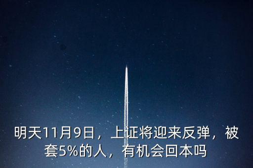 明天11月9日，上證將迎來反彈，被套5%的人，有機(jī)會回本嗎