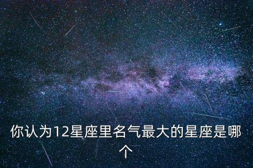 你認(rèn)為12星座里名氣最大的星座是哪個(gè)