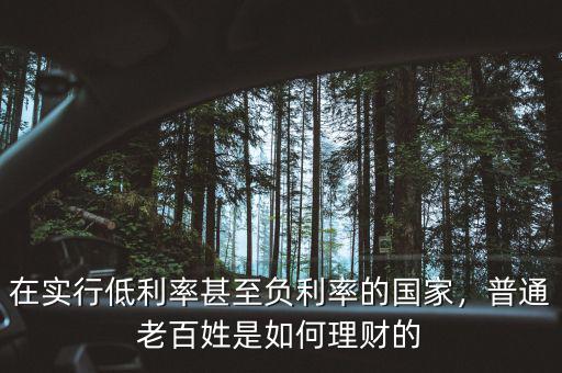 在實行低利率甚至負(fù)利率的國家，普通老百姓是如何理財?shù)? class=