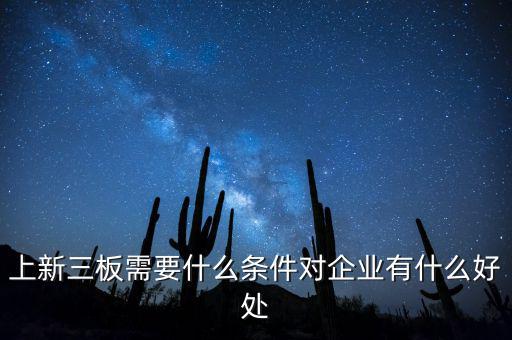 上新三板需要什么條件對企業(yè)有什么好處