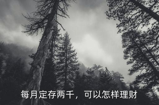 每月定存兩千，可以怎樣理財