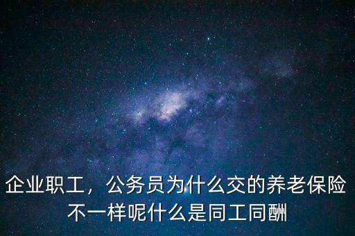 企業(yè)職工，公務(wù)員為什么交的養(yǎng)老保險不一樣呢什么是同工同酬