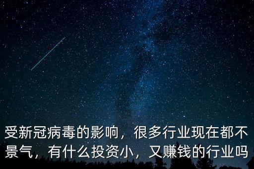 受新冠病毒的影響，很多行業(yè)現(xiàn)在都不景氣，有什么投資小，又賺錢的行業(yè)嗎