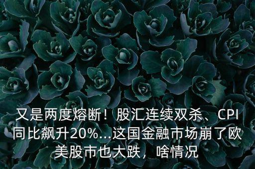 又是兩度熔斷！股匯連續(xù)雙殺、CPI同比飆升20%…這國金融市場崩了歐美股市也大跌，啥情況