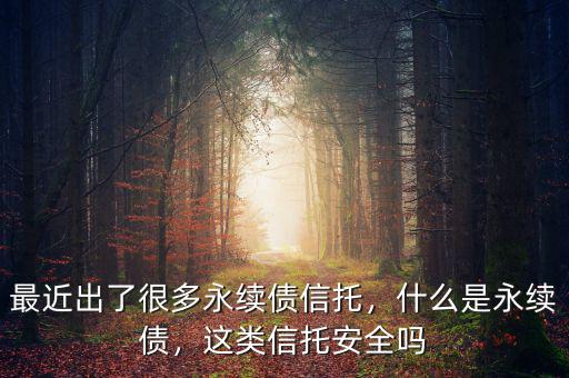 為什么發(fā)永續(xù)債,什么是永續(xù)債