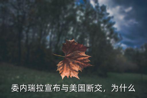 委內瑞拉宣布與美國斷交，為什么