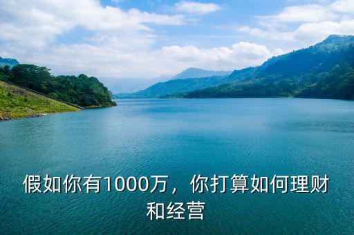 我有1000萬怎么理財,假如你有1000萬