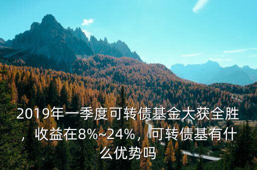 2019年一季度可轉(zhuǎn)債基金大獲全勝，收益在8%~24%，可轉(zhuǎn)債基有什么優(yōu)勢嗎