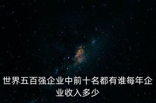 世界五百強美國有多少,每年企業(yè)收入多少