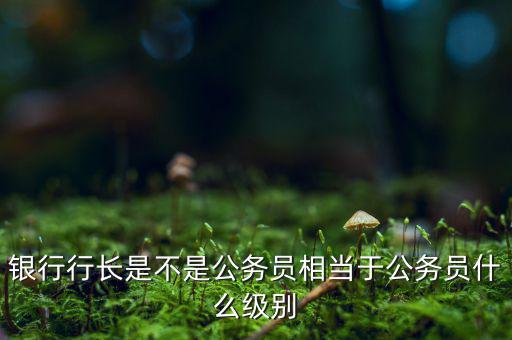 銀行行長(zhǎng)是不是公務(wù)員相當(dāng)于公務(wù)員什么級(jí)別