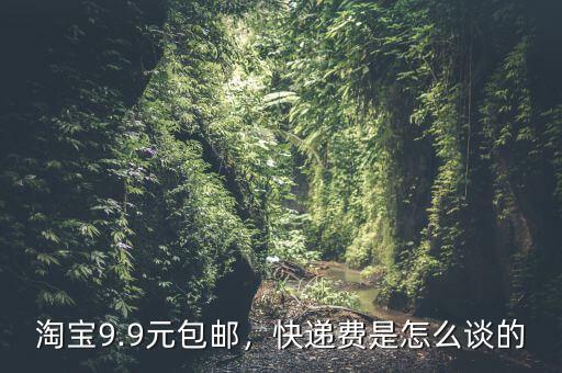 淘寶9.9元包郵，快遞費是怎么談的