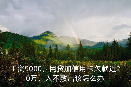 工資9000，網(wǎng)貸加信用卡欠款近20萬，入不敷出該怎么辦