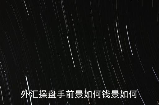 外匯操盤(pán)手前景如何錢景如何