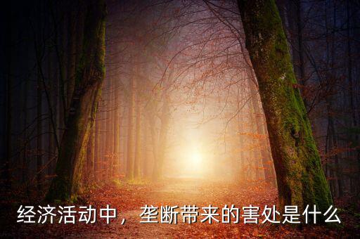 經(jīng)濟活動中，壟斷帶來的害處是什么