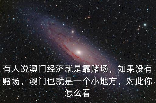 澳門經濟以什么為主,有人說澳門經濟就是靠賭場