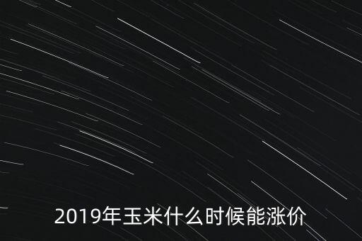 2019年玉米什么時(shí)候能漲價(jià)