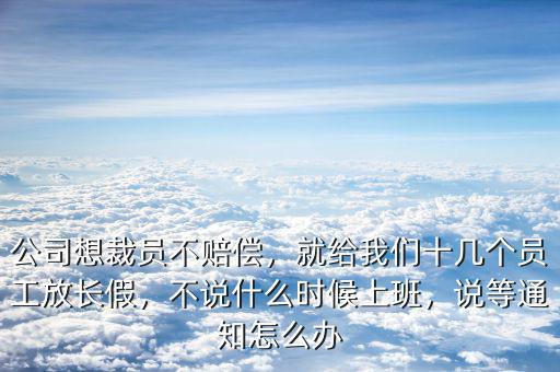 公司想裁員不賠償，就給我們十幾個員工放長假，不說什么時候上班，說等通知怎么辦