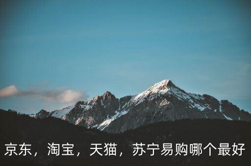 京東，淘寶，天貓，蘇寧易購哪個最好