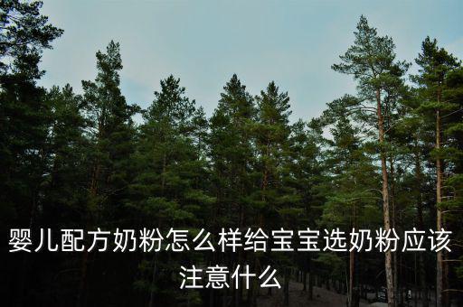 嬰兒配方奶粉怎么樣給寶寶選奶粉應該注意什么