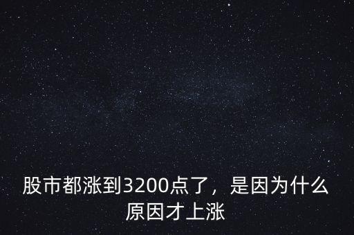 股市都漲到3200點了，是因為什么原因才上漲