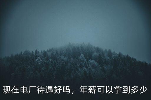 現(xiàn)在電廠待遇好嗎，年薪可以拿到多少