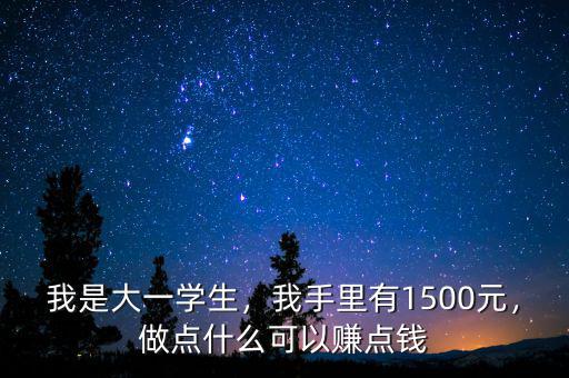 我是大一學(xué)生，我手里有1500元，做點(diǎn)什么可以賺點(diǎn)錢