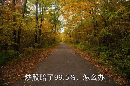 炒股賠了99.5%，怎么辦