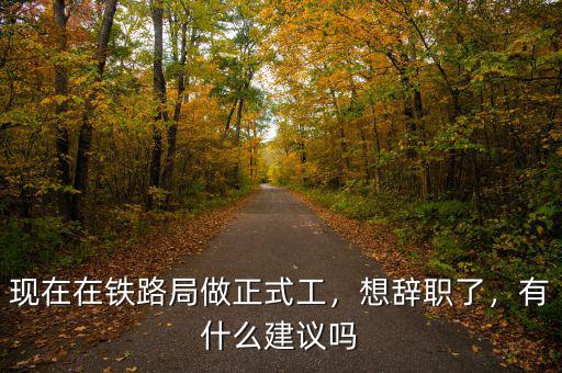 現(xiàn)在在鐵路局做正式工，想辭職了，有什么建議嗎