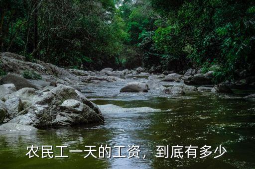 農(nóng)民工一天的工資，到底有多少