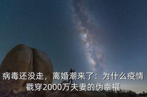 病毒還沒走，離婚潮來了：為什么疫情戳穿2000萬夫妻的偽幸福