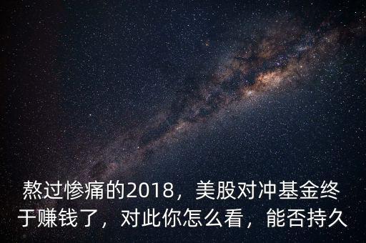 熬過慘痛的2018，美股對(duì)沖基金終于賺錢了，對(duì)此你怎么看，能否持久