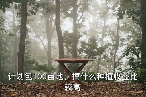 計劃包100畝地，搞什么種植收益比較高