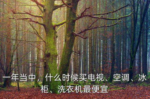 一年當中，什么時候買電視、空調(diào)、冰柜、洗衣機最便宜