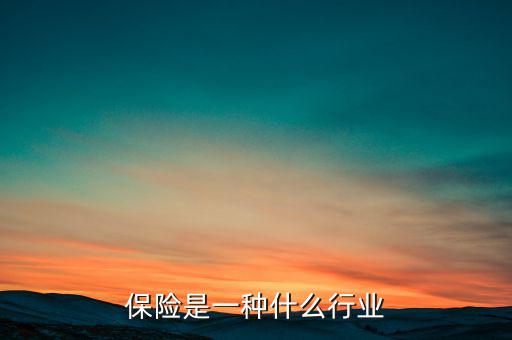 保險屬于什么產(chǎn)業(yè),保險是一種什么行業(yè)