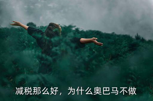 減稅那么好，為什么奧巴馬不做