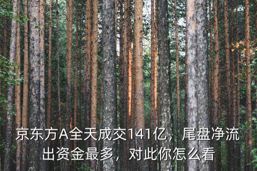 京東方A全天成交141億，尾盤凈流出資金最多，對此你怎么看