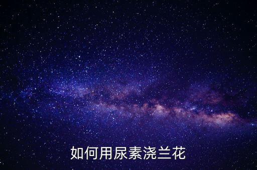 如何用尿素澆蘭花