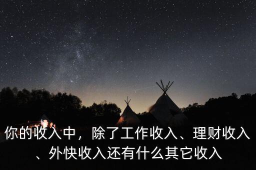 你的收入中，除了工作收入、理財(cái)收入、外快收入還有什么其它收入