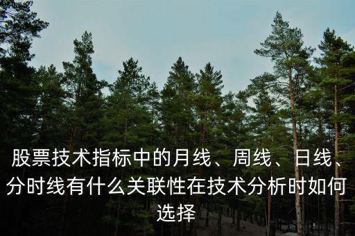 股票技術指標中的月線、周線、日線、分時線有什么關聯性在技術分析時如何選擇