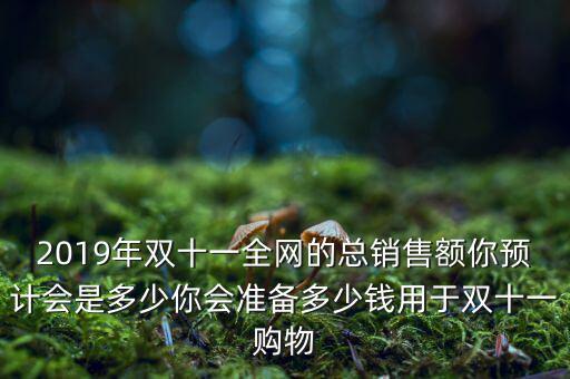 2019年雙十一全網(wǎng)的總銷售額你預(yù)計(jì)會是多少你會準(zhǔn)備多少錢用于雙十一購物