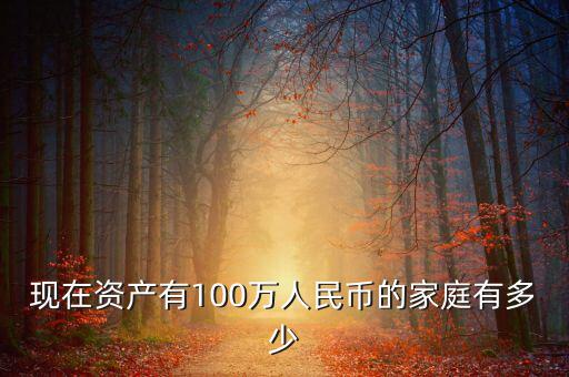 現(xiàn)在資產(chǎn)有100萬(wàn)人民幣的家庭有多少