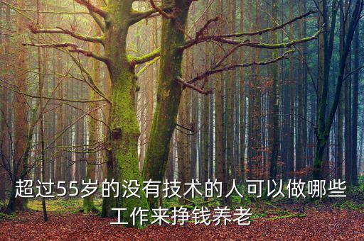 超過55歲的沒有技術的人可以做哪些工作來掙錢養(yǎng)老