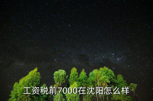 工資稅前7000在沈陽怎么樣