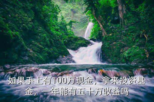 如果手上有100萬現(xiàn)金，拿來投資基金，一年能有五十萬收益嗎