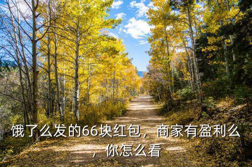 餓了么發(fā)的66塊紅包，商家有盈利么，你怎么看