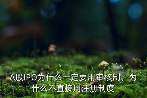 A股IPO為什么一定要用審核制，為什么不直接用注冊制度