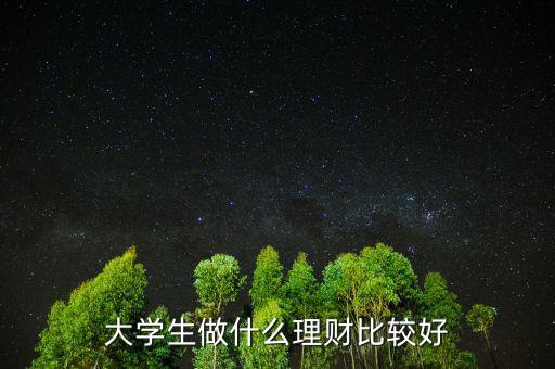 大學(xué)生做什么理財比較好