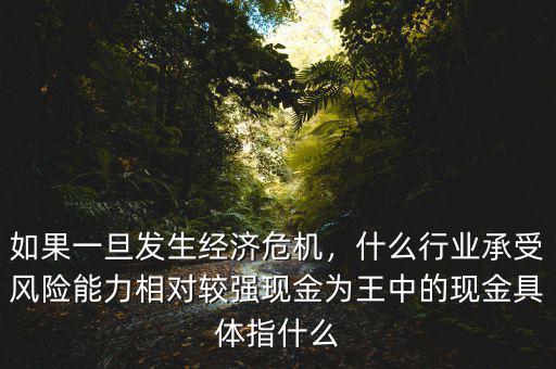 如果一旦發(fā)生經(jīng)濟危機，什么行業(yè)承受風(fēng)險能力相對較強現(xiàn)金為王中的現(xiàn)金具體指什么