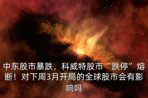 中東股市暴跌，科威特股市“跌?！比蹟啵ο轮?月開局的全球股市會有影響嗎