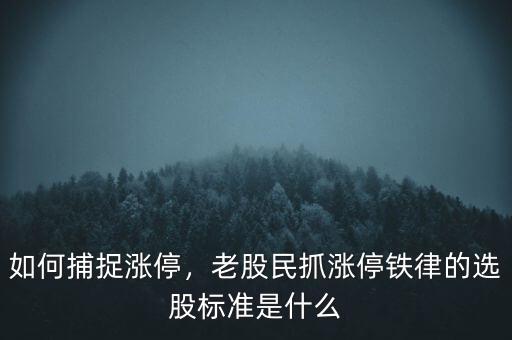 抓漲停什么意思,尾盤抓漲停有什么技巧